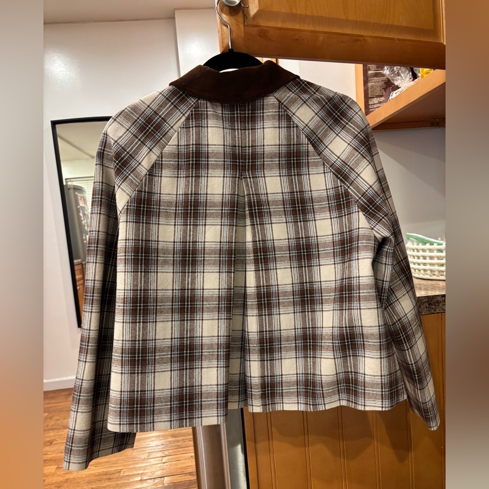 Zara Plaid Cape Jacket - Picture 3 of 4